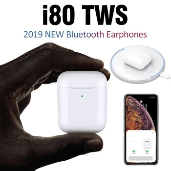 

i80 TWS Earbuds Pop up Wireless Bluetooth Earphones QI Wireless Charging Real Battetry Show PK W1 Chip i87 i85 i83 i84 i82 TWS