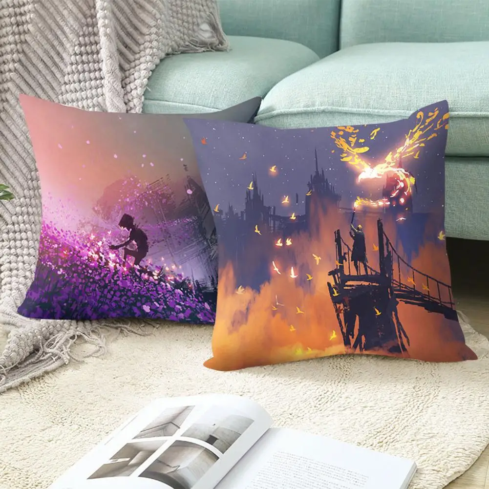 Модный чехол для подушки Sun Moon Star с музыкальным рисунком декор кровати дома