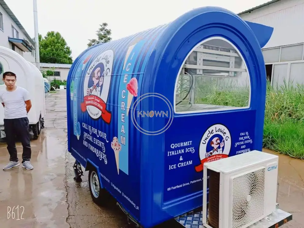 Можно настроить 250 см длинный трейлер мороженого фургон для продажи еды фургон для еды трейлер для продажи