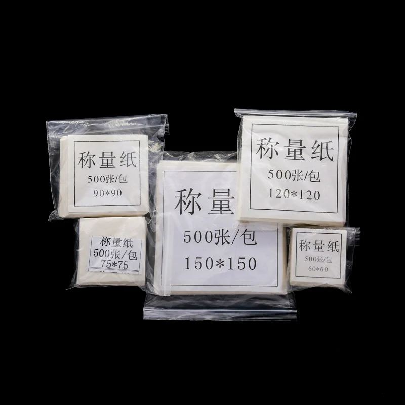

2pack (1000pcs) Lab use square Smooth sulphate paper weighing paper 60/75/90/100/120/150mm/200mm