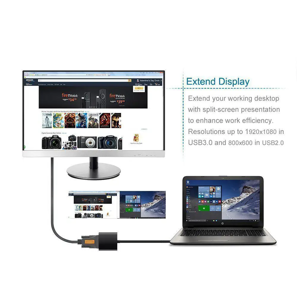 3,0 к VGA адаптер к VGA видео Графическая карта дисплей внешний кабель адаптер для ПК ноутбук