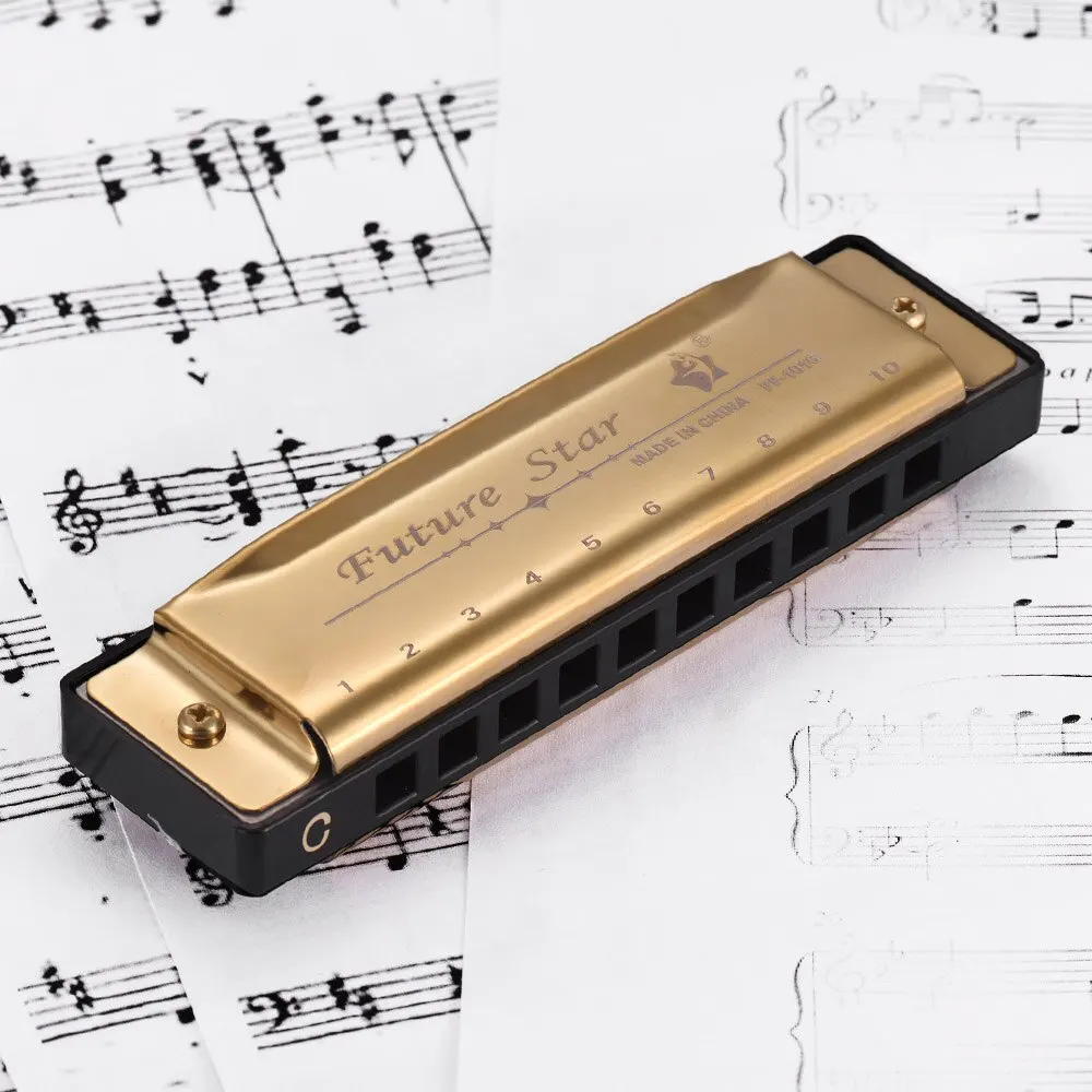Ключ C Diatonic губная гармоника мундора с ABS Reeds зеркальная поверхность дизайн 10 отверстий для начинающих профессиональных студентов малыш