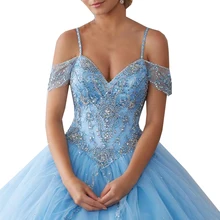 Бальное платье принцессы с открытыми плечами, бальные платья, расшитое бисером и кристаллами, vestido de 15 avienos, розовые платья