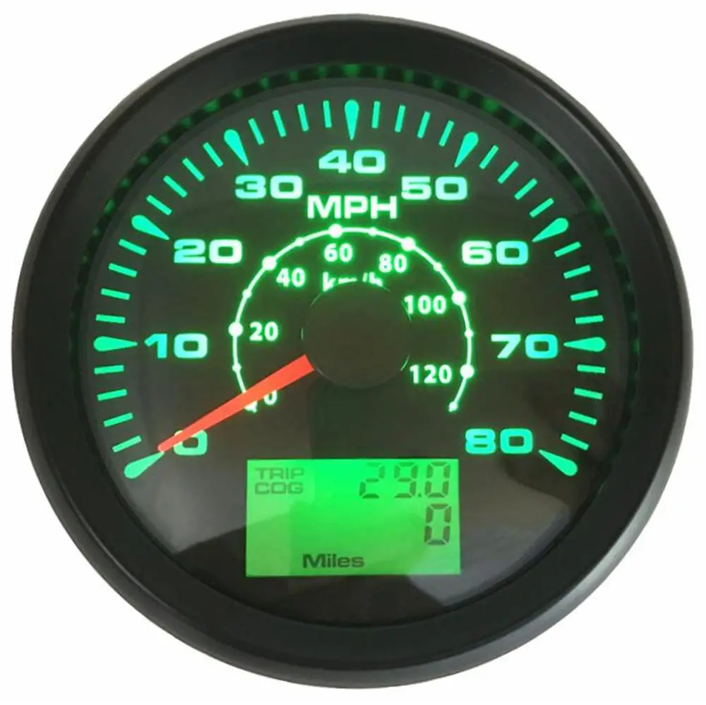 1 шт. 0 80 миль/ч GPS датчики спидометра 85 мм 120 км/ч LCD скоростные одометры