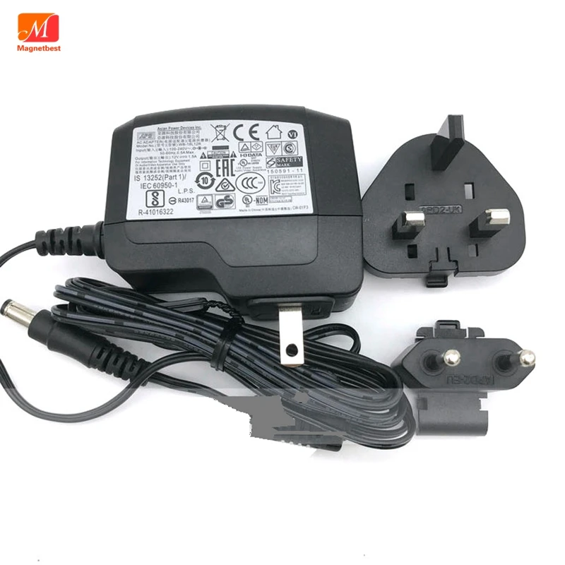 APD AC DC адаптер 12V1. 5A для WD жесткий диск коробка питания 5,5*2,1 мм ЕС США Великобритания вилка