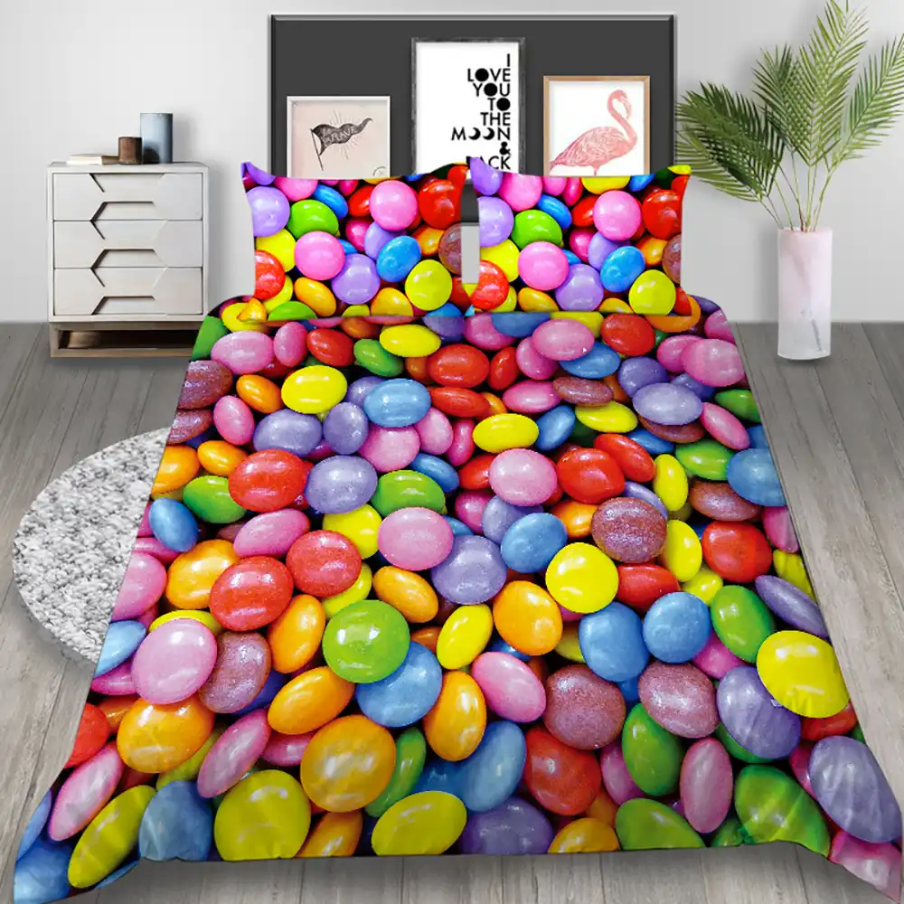 Thumbedding Colorful Candy Bedding Set For Kids Creative Sweet