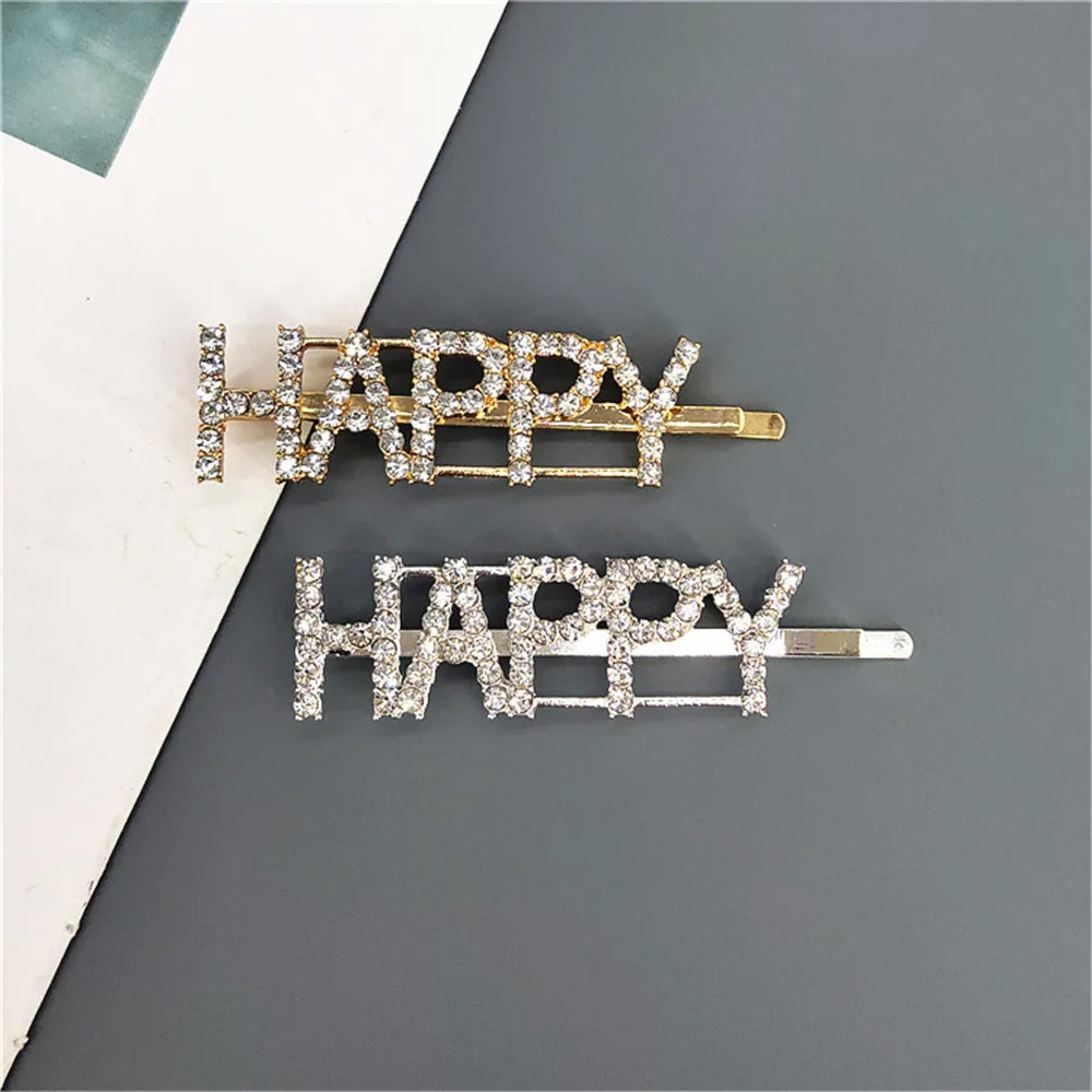 2PCS Shining SWEET LOVE SEXY Letter Hairpins Diamond Barrette Hair Clips For Girls Styling Tool Hairgrip Women Hair Accessories (9)