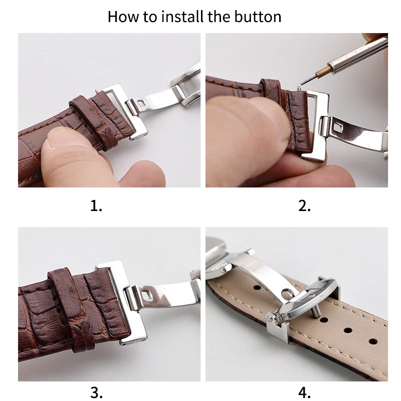 Durable Double Folding Butterfly Clasp Waterproof Watchband Buckle Accessories