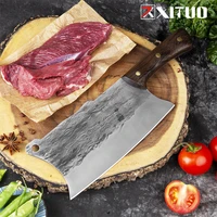 XITUO Cleaver 5Cr15 Steel Super Sharp Blade Kitchen Chef Knives Hand Made Forged Knife Chopping Bone Knife Chinese Kitchen Knife