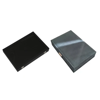 

2 Pcs Jewelry Earrings Storage Case Display Box, Black & Dark Green