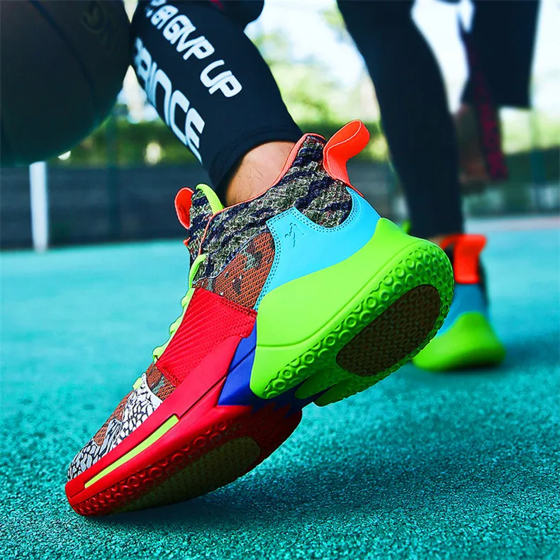 Уличная Мужская баскетбольная обувь; zapatillas hombre Deportiva; высокие дышащие Нескользящие мужские повседневные ботильоны; кроссовки для тренировок