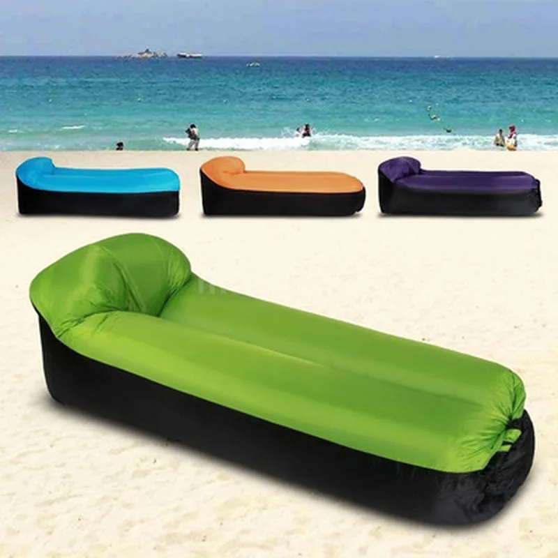 

camping sleeping bag Waterproof Inflatable bag lazy sofa camping Sleeping bags air bed Adult Beach Lounge Chair Fast Folding