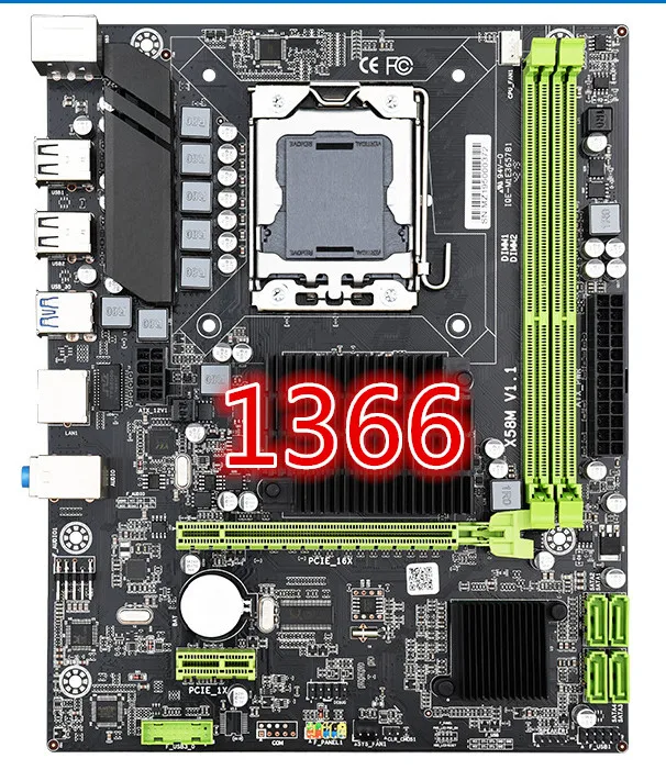 Материнская плата X58 LGA 1366 поддерживает серверную память REG ECC и процессор xeon