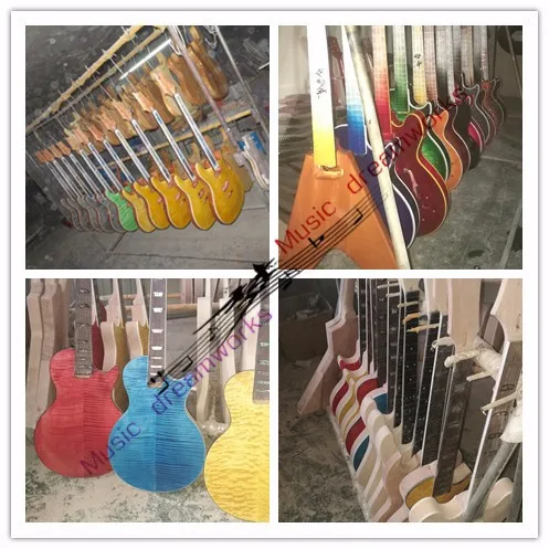 high quality handmade 6 Strings Electric Guitar,Maple fingerboard gitaar relics by hands.purple color guitarra.real photos