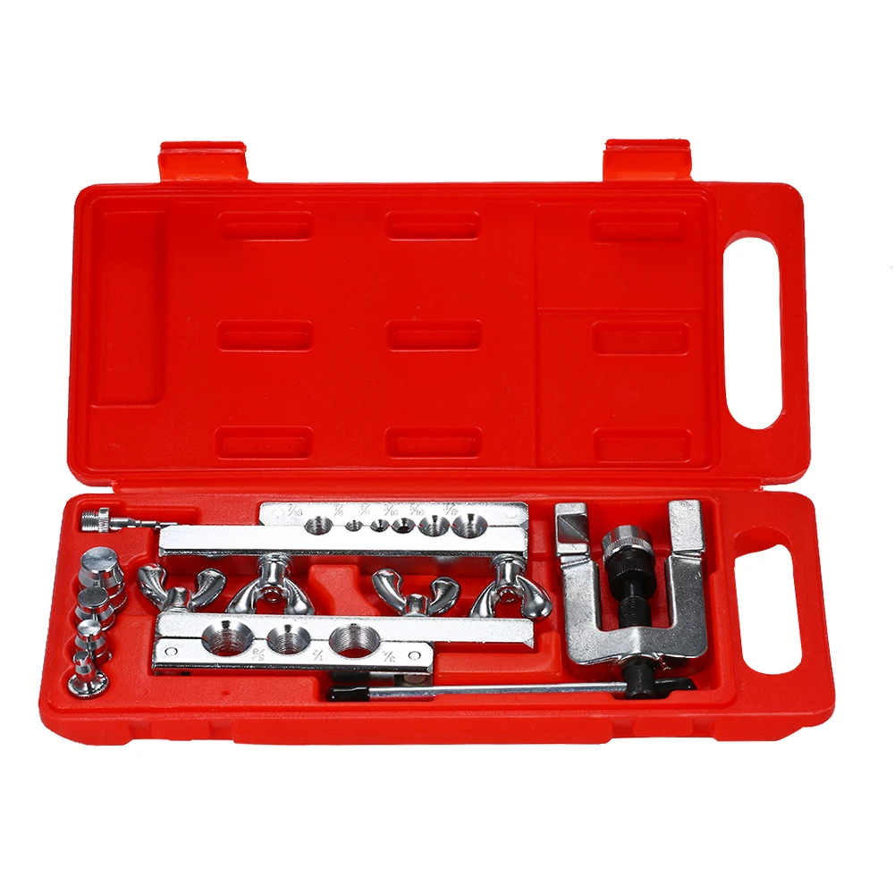 

8pcs Flaring Tool Kit Rugged and Durable Flaring Tools Kits Manual Pipe Flaring Expender Tool Tube Swaging Kit