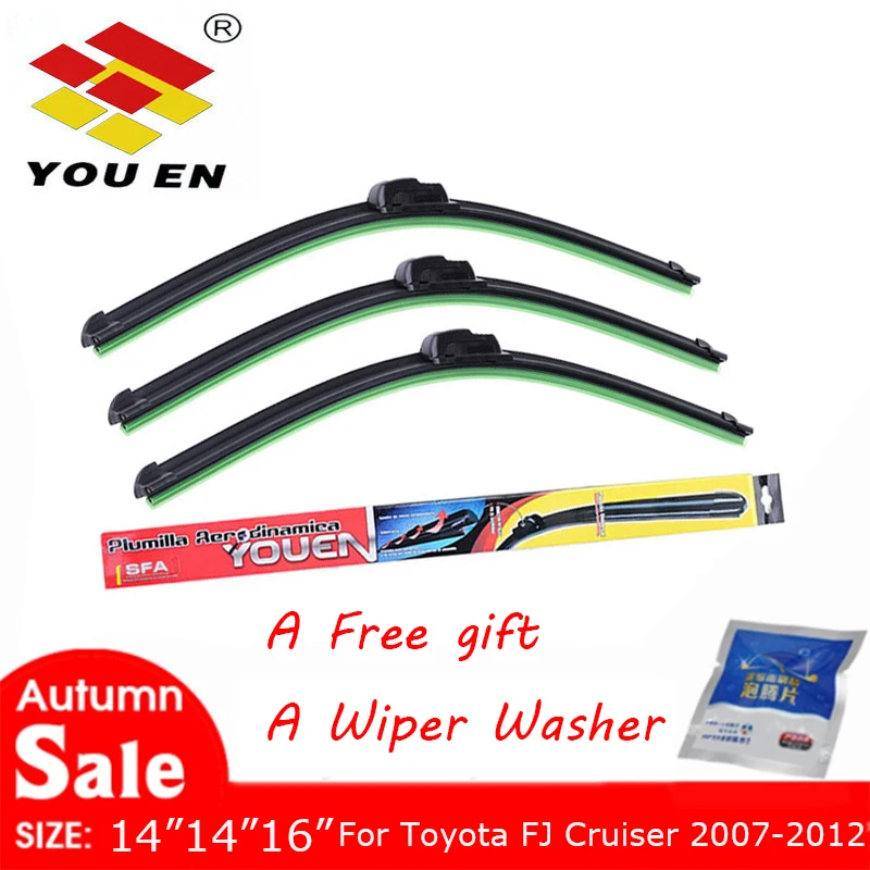 Youen Wiper 3pcs/set Front Wiper Blades For Toyota Fj Cruiser 2006 ...