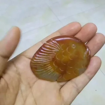 

Natural Hetian Jade Stone Hand carving Fish Jade Pendant Jewelry Lucky Safety Auspiciou Amulet Fine Jewelry Jade Pendant