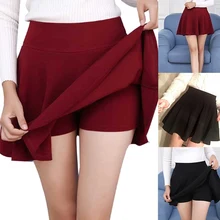 Женский трапециевидный комплект пуловер+ кожаная юбка шорты юбки для лета пляжа G66