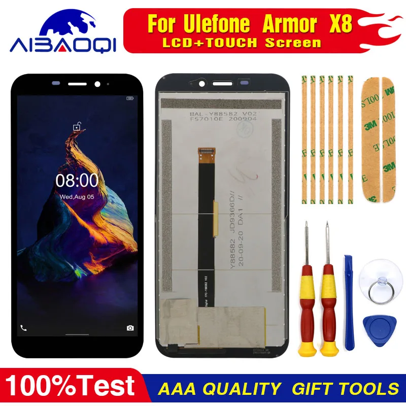 New Original Touch Screen + LCD Display Disassemble Tool+3M Adhesive For Ulefone Armor X8 Phone Replacement Parts | Мобильные