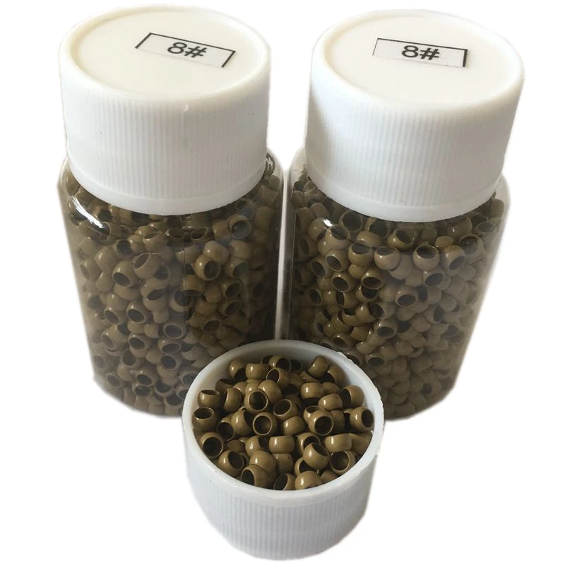 4.0*2.7*2.5 mm Nano Micro Rings Copper Micro Beads For Nano Ring Hair Extensions 3000 pcs/Lot 7 color