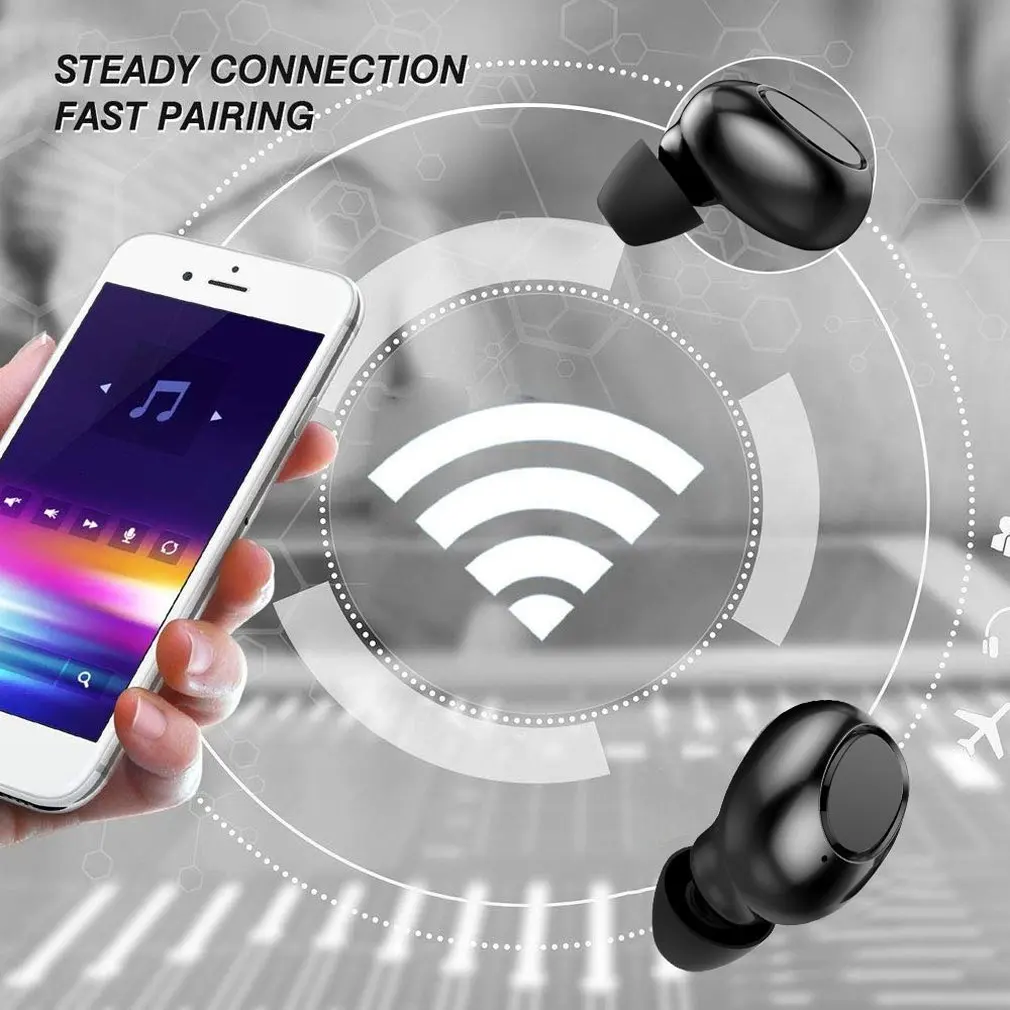 Bluetooth 5,0, беспроводные наушники, IPX7, водонепроницаемые, TWS, стерео наушники, в ухо, встроенный микрофон, гарнитура, Премиум звук для спорта