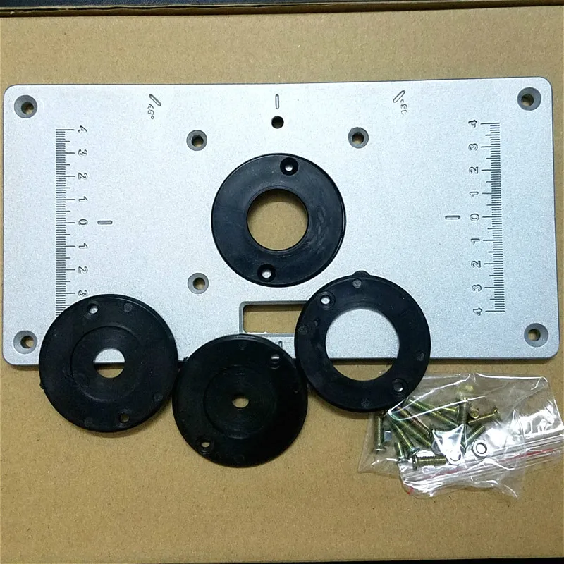 Фрезерный стол 2018 из алюминиевого сплава вставная пластина с 4 фрезерными