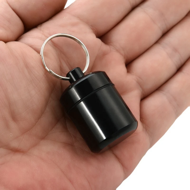 Портативный водонепроницаемый мини алюминиевый брелок планшет Коробка Для Хранения Чехол для бутылки держатель Открытый