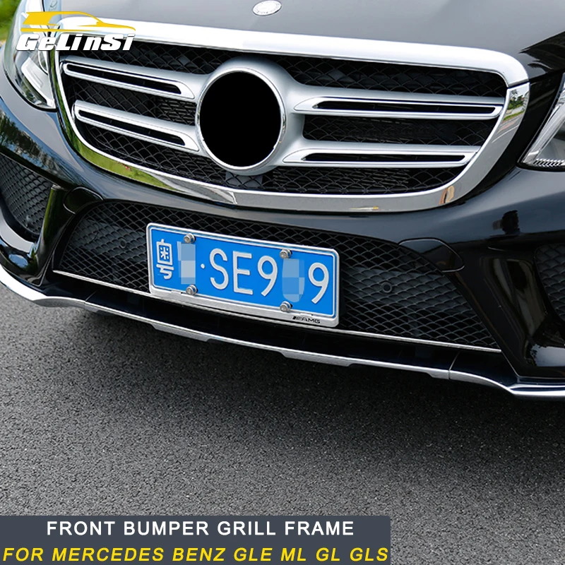 Gelinsi для Mercedes Benz GLE W166 Coupe C292 2016-2018 авто передний колпак-решетка рамка наклейка