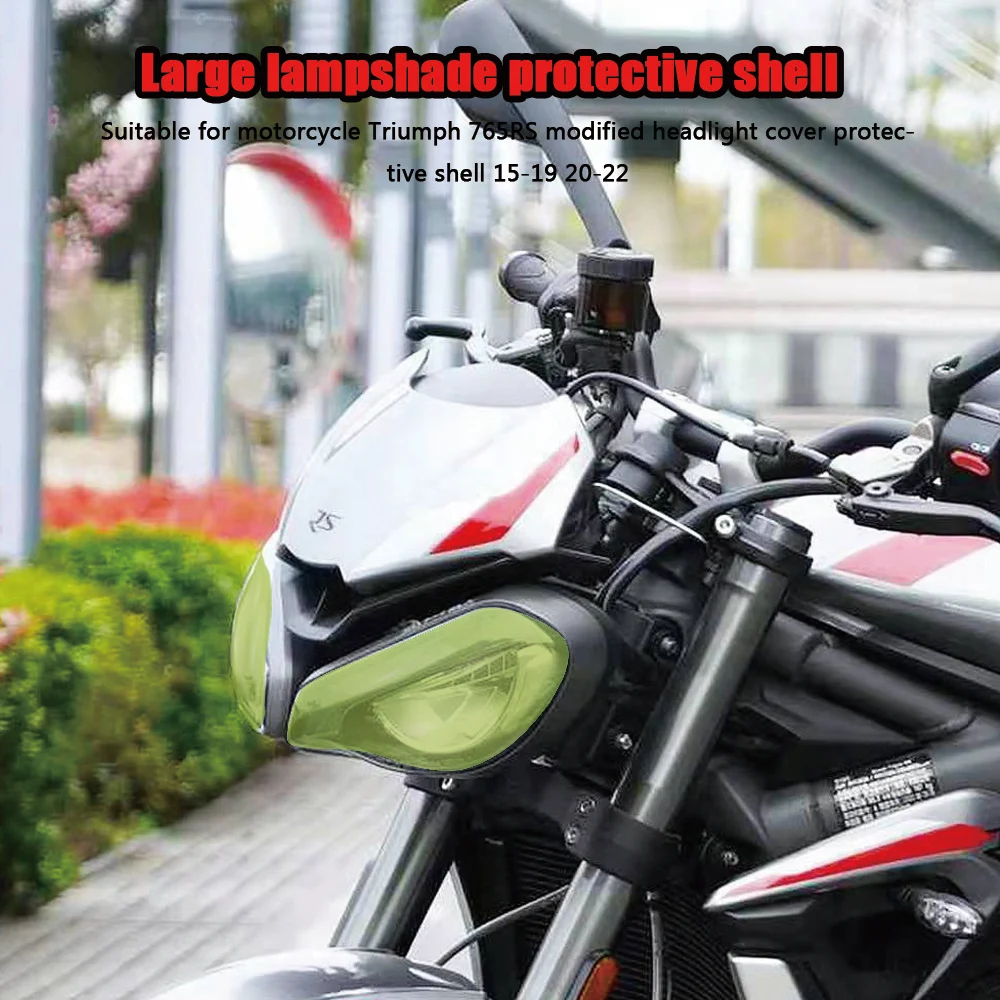 

Motorcycle Front Headlight Screen Guard Lens Cover Shield Protector For Triumph 765rs 765r Headlight Guard Lens Cover 2017-2022