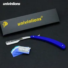 Univinlions straight plastic handle foldable sharp blade razor stick for men women barber shaving knife beard face underarm body