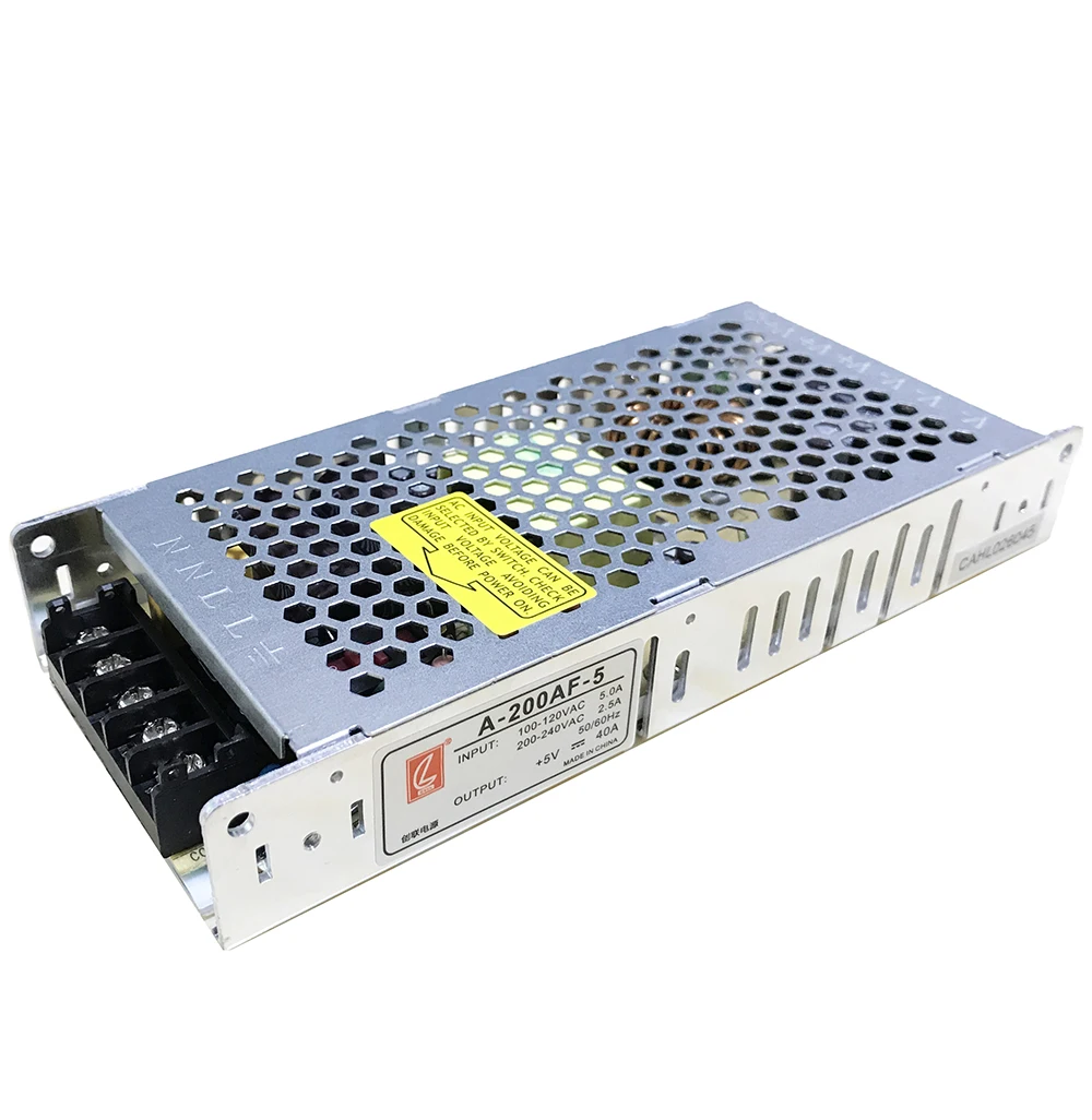 

LED display power supply 200W 5V 40A 100-120VAC 200-240VAC to DC 5 Volt