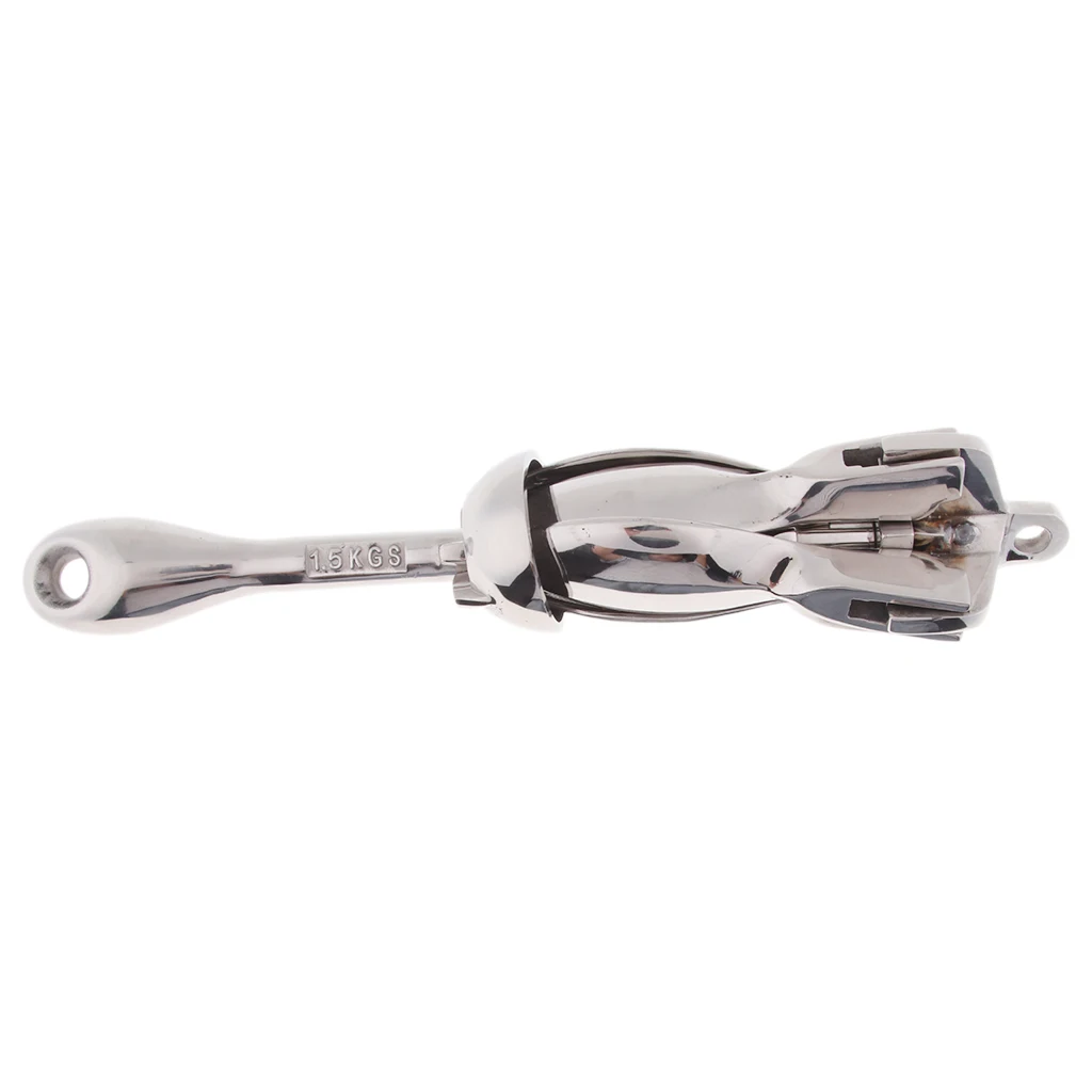 Universal Folding Grapnel Boat Anchors for Kayaks, Canoes, Paddle Boards, (Stainless Stee), (3.3 lb / 1.5 kg)