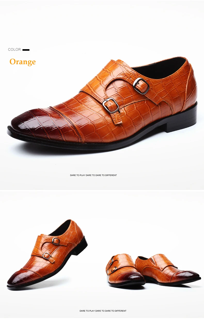 Misalwa/модельные кожаные туфли с квадратным носком и ремешком в стиле монах мужские туфли-оксфорды в деловом стиле в британском стиле; большие размеры 38-48; Новинка года