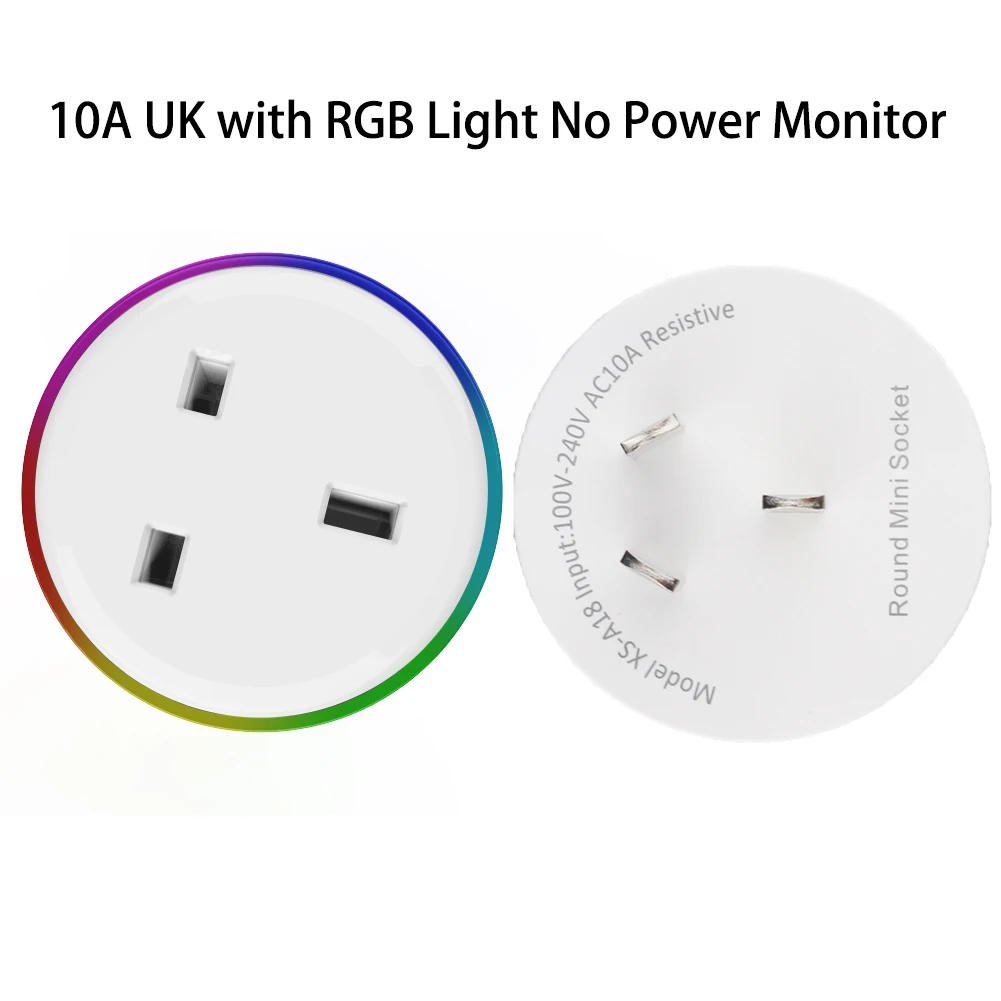 10A UK With LED BR Wi-Fi умная розетка Беспроводная розетка умная жизнь/приложение Tuya дистанционное управление работа с Alexa Google Home не требуется концентратор - Цвет: 10A UK With LED