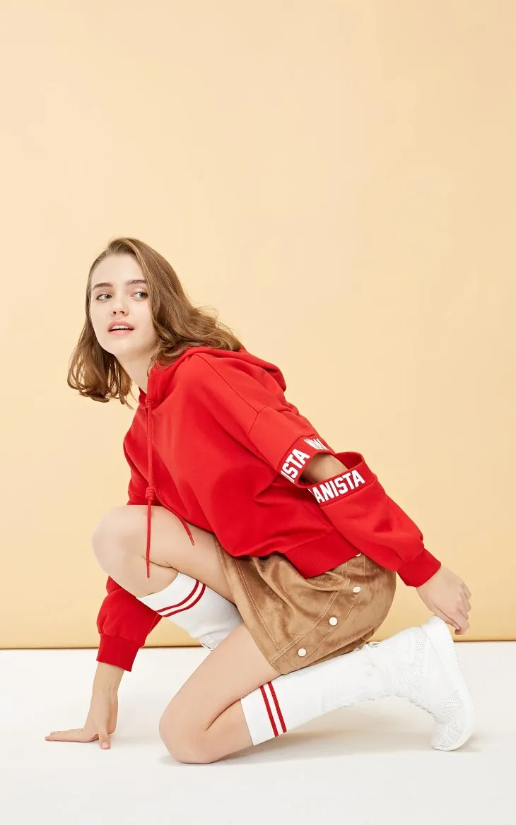 Vero Moda Женская толстовка с принтом букв с разрезом на рукавах | 319133501
