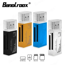 O mais baixo preço multi tudo em 1 micro usb 2.0 leitor de cartão de memória adaptador para micro sd hc tf cartões m2 mmc ms pro duo leitor de cartão