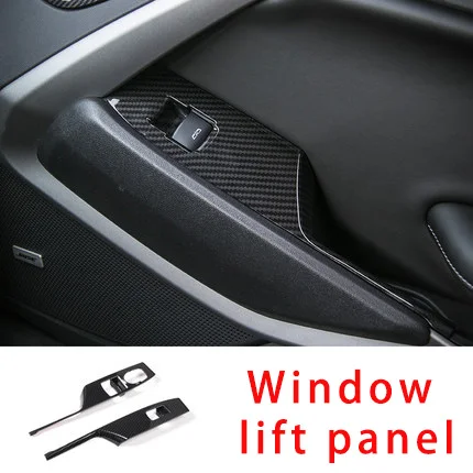 Для Camaro Bumblebee 17-20 карбоновое волокно окна лифт Панельное Литье отделка - Цвет: Window lift