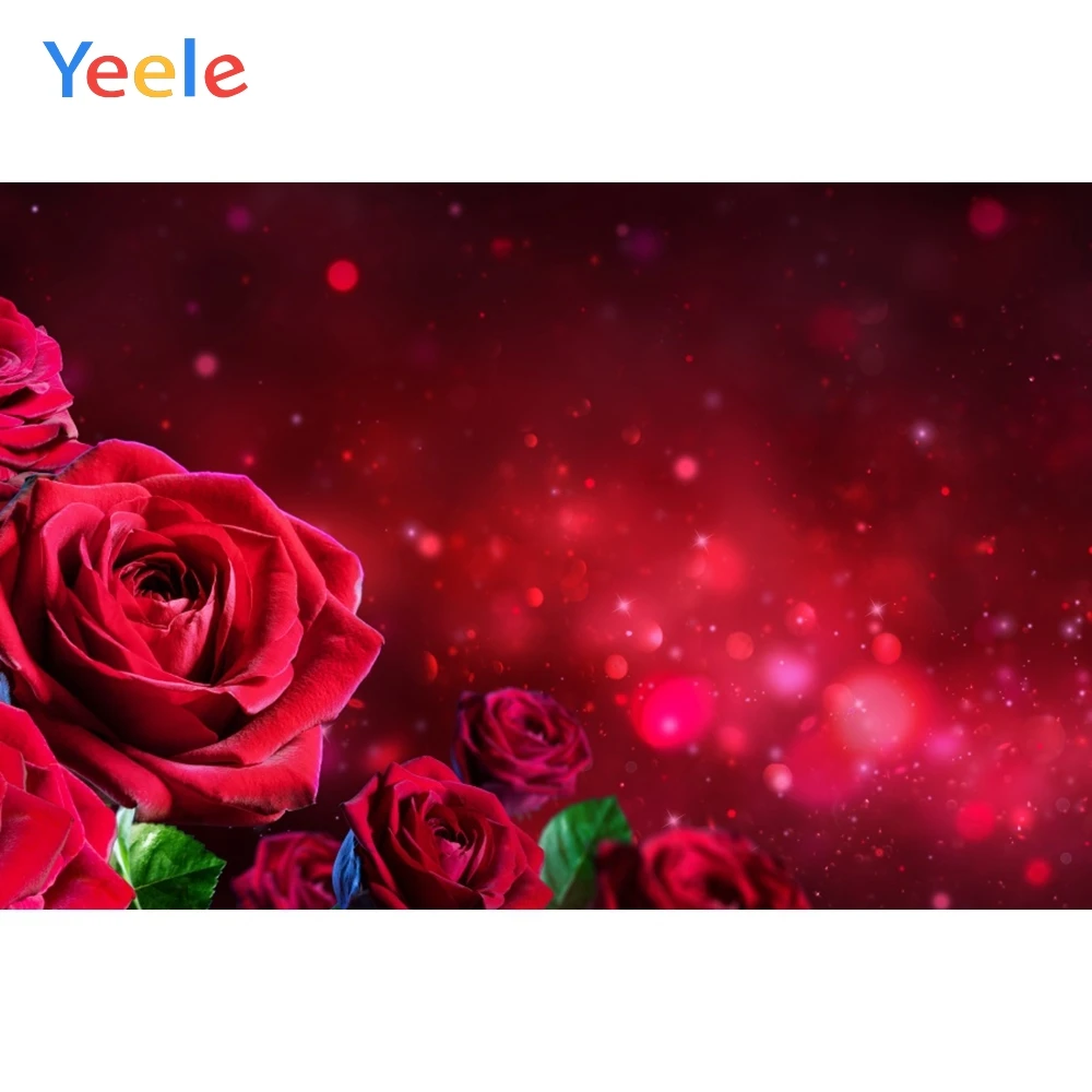 

Yeele Valentine's Day Red Rose Dot Light Bokeh Photophone Photography Backgrounds Custom Photography Backdrops For Photo Studio