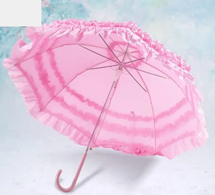 

Зонт принцессы кружевной с длинной ручкой, изысканный зонтик в форме башни, для свадьбы, SN1386, 20 шт./лот