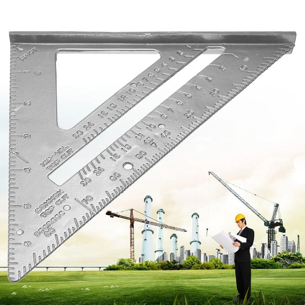 

Angle Ruler 6.5in Aluminum Alloy Triangle Rulers Miter Framing Measurement Ruler For Carpenter Triangle Angle Protractor
