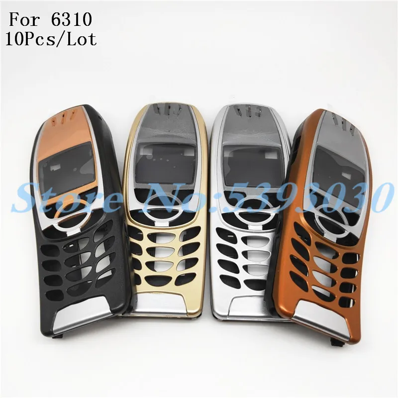 10 шт. для Nokia 6310, чехол, корпус 6310i, Батарейная дверь, средняя рамка, передняя рамка, сменная часть, без клавиатуры телефона, клавиатура+ логотип