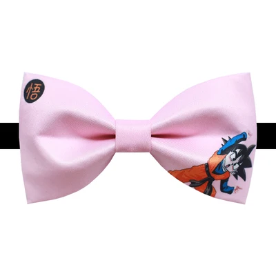 Мужские галстуки-бабочки в виде Драконий жемчуг, хлопковые цветные галстуки-бабочки в виде короля обезьяны из мультфильма, свадебные галстуки-бабочки для жениха, Рождественский галстук-бабочка, забавный мужской подарок для мальчиков - Цвет: Pink