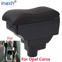 Reposabrazos para Opel Corsa D, caja de almacenamiento de superficie curvada, piezas de reequipamiento, accesorios para coche