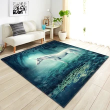 Dreamy style Единорог Печатный коврик фланелевый мягкий коврик Домашний текстиль детская комната напольный коврик спальня гостиная ковры
