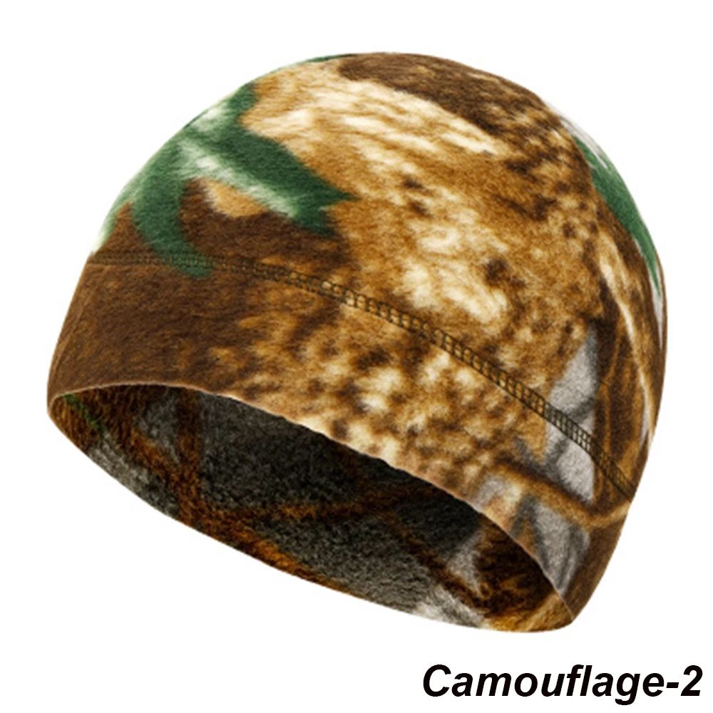 Camouflage-2 1 шт., унисекс, уличные флисовые шляпы, кепка для кемпинга, пешего туризма, ветрозащитная зимняя теплая шапка для рыбалки, велоспорта, охоты, военная тактическая Кепка - Цвет: Camouflage-2