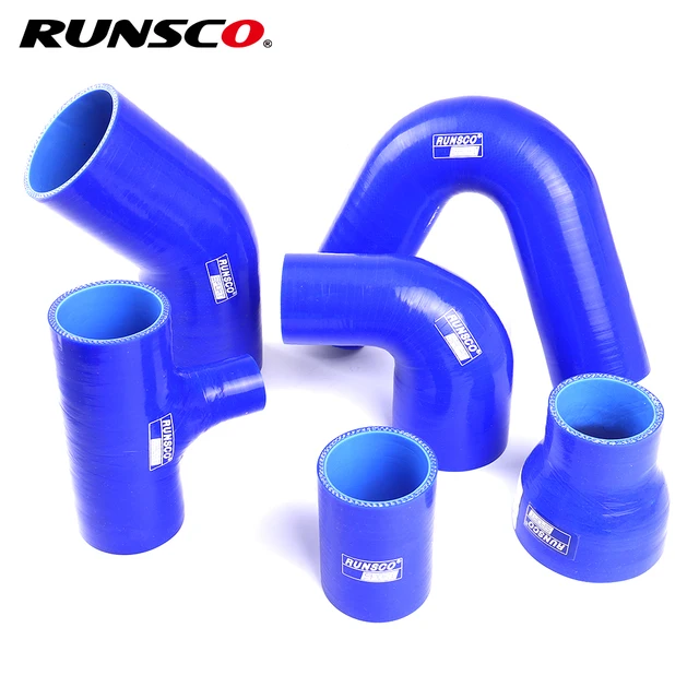 Tuyau de silicone d'air d'aspiration bleu de 76 mm tuyau droit tube d'admission