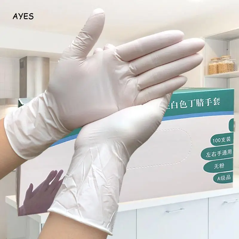 

100PCS/Lot Disposable Latex Gloves Super Thin Gloves For Home Medical Use 3 Size Health Protection Glove For Adult