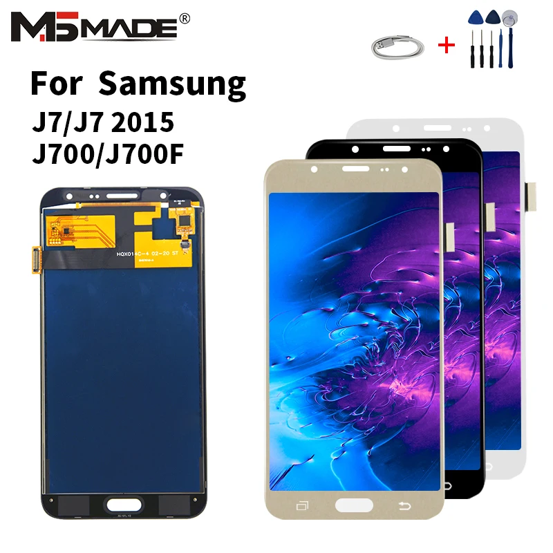 Дисплей J7 для samsung Galaxy J700F ЖК-экран J700 SM-J700F ЖК-сенсорный экран дигитайзер J7 дисплей J700F J700H J700M