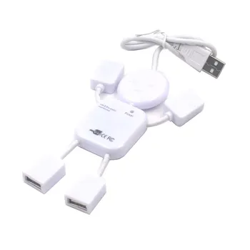 

4-port humanoid USB extension hub Quad connector humanoid computer hub 2020 new models