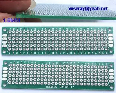 

DHL/EMS 500PCS Double Side 2mmx8cm Protoboard PCB Soldering Printed Circuit Board Blank-A7